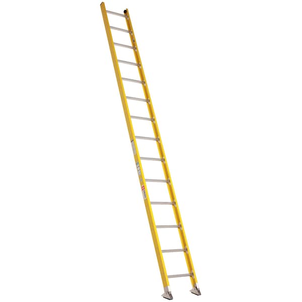Bauer Ladder Straight Ladder, Fiberglass, 375 lb Load Capacity 33114 - main